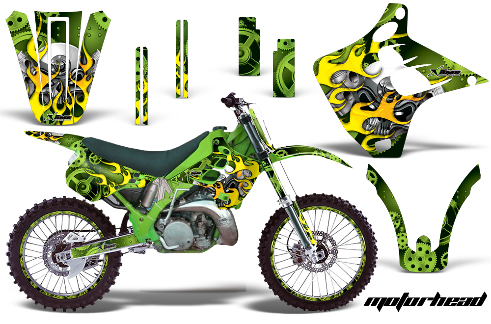 Kawasaki KX125 KX250 90-91 Graphics Kit Motorhead G NPs